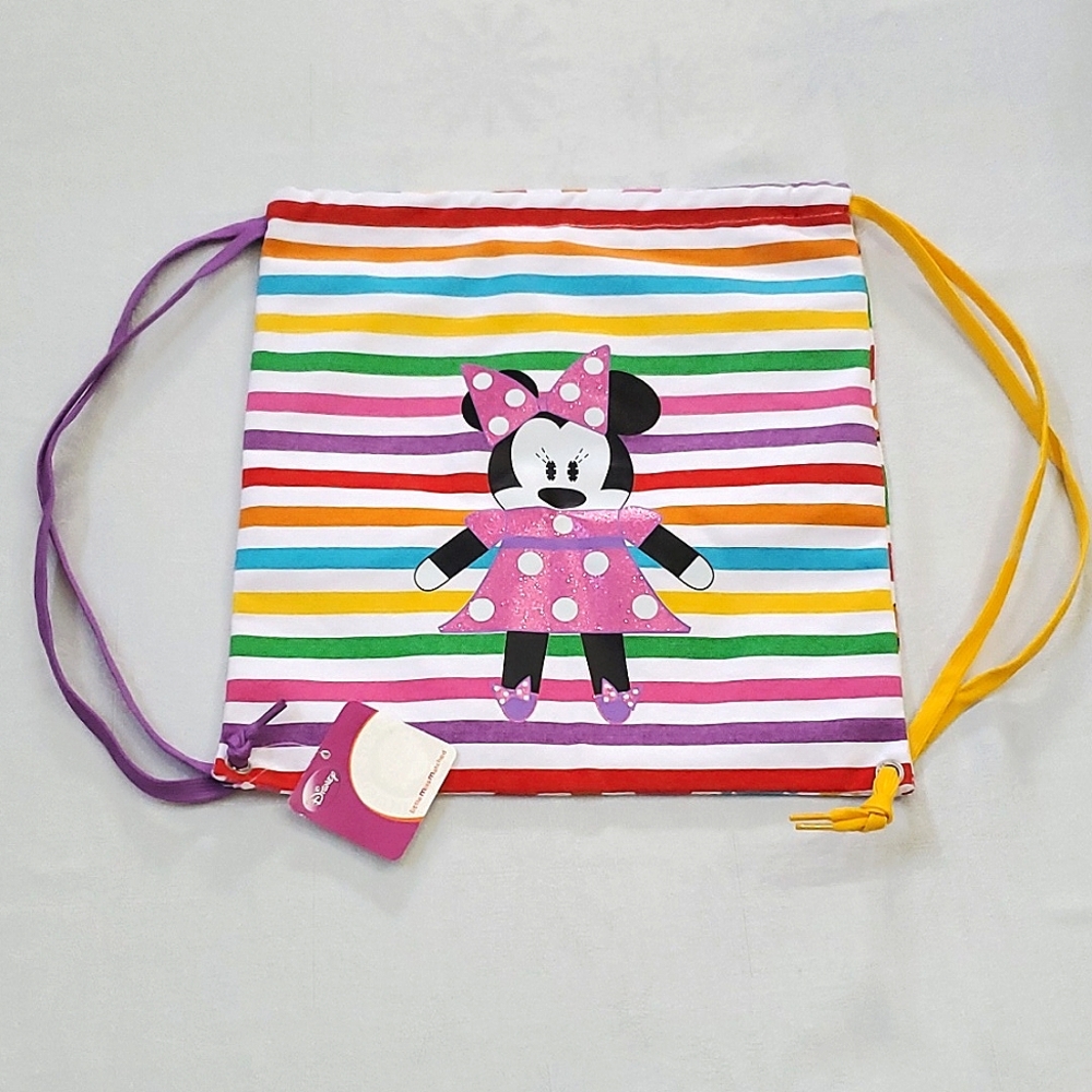 NWT New Little Miss Matched Disney Minnie Mouse Colorful Drawstring Backpack